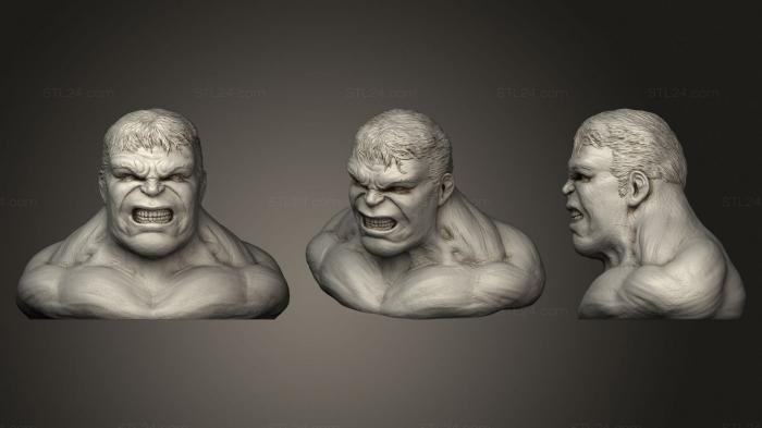 Busts of heroes and monsters (H1 bust, BUSTH_1329) 3D models for cnc